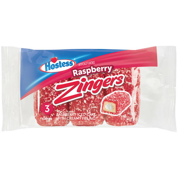 Hostess Zingers Cake - Raspberry, 4.2oz, 12 Count