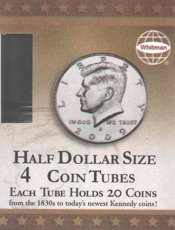 Half Dollar Size Coin Tubes - x4