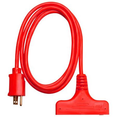 Master Electrician Outlet Extension Cord - 6 ft, Red