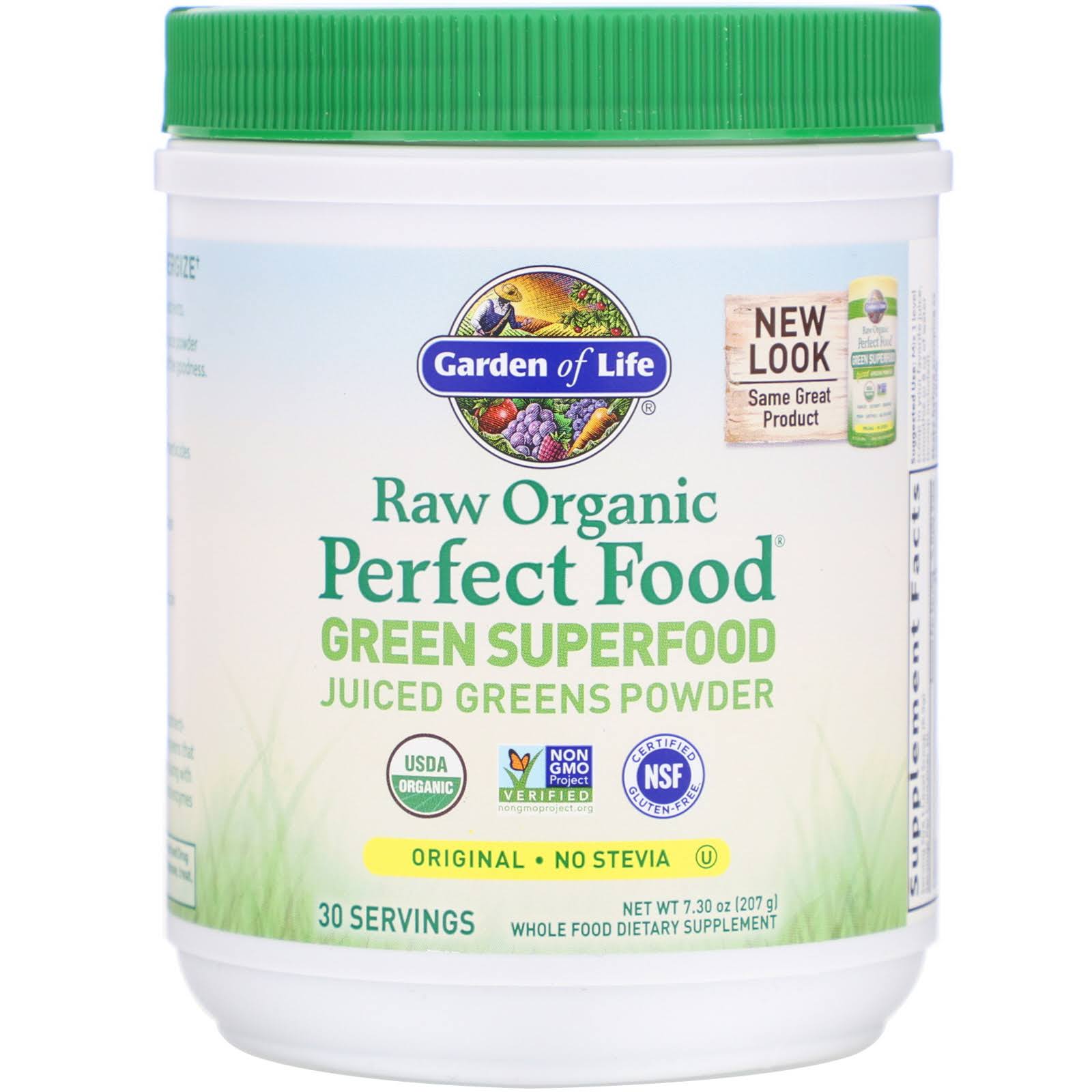 Garden of Life Perfect Food RAW Organic Green Super Food Dietary Supplement - 240g