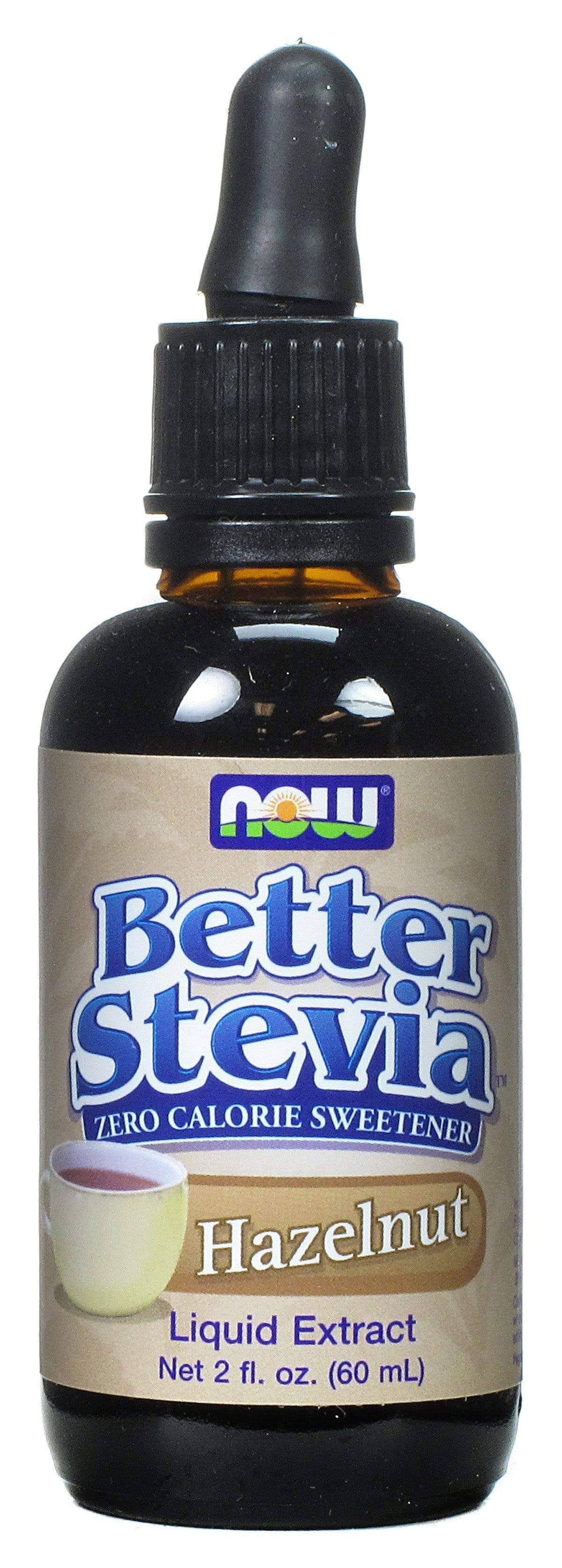 Now Better Stevia Liquid Sweetener - Hazelnut, 60ml