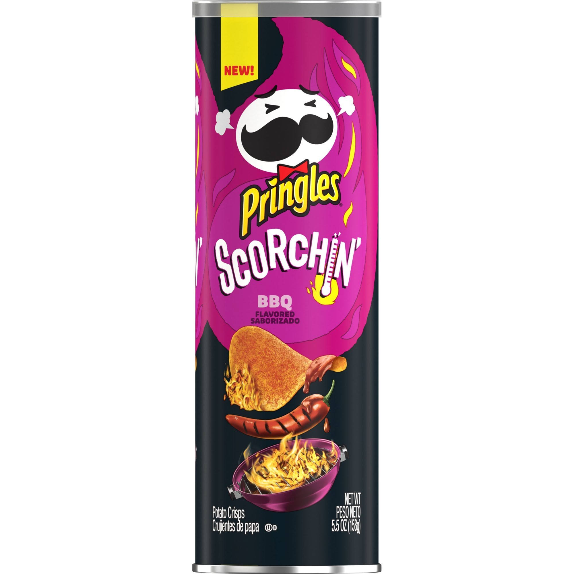 Pringles Scorchin' Potato Crisps Chips, Lunch Snacks, Snacks On The Go