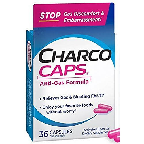 Charco Caps Anti-Gas Formula Activated Charcoal Capsules
