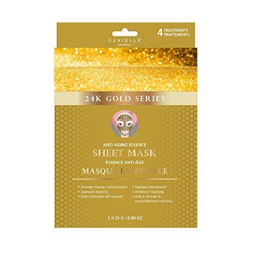 Danielle Creations 24k Gold Anti Aging Facial Sheet Masks - 3ct