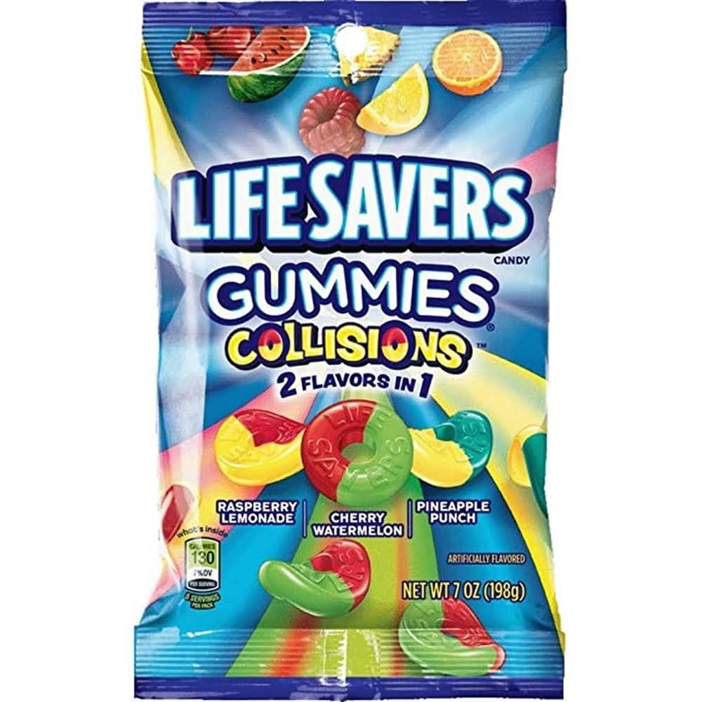 Lifesavers Gummies Collisions Candy - 2 Flavors in 1 Candy, 7oz