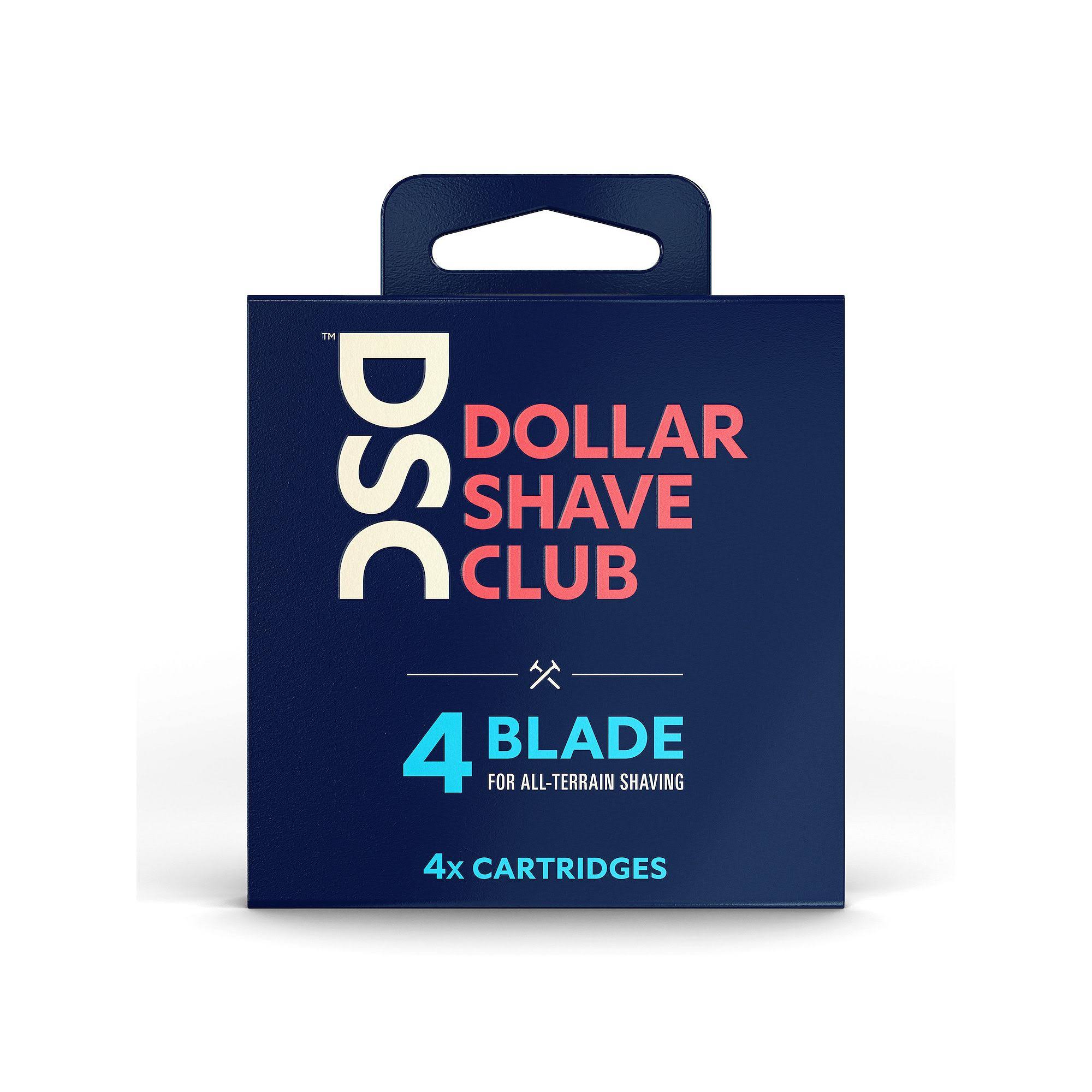 Dollar Shave Club 4-Blade Razor Refill 4 Cartridges