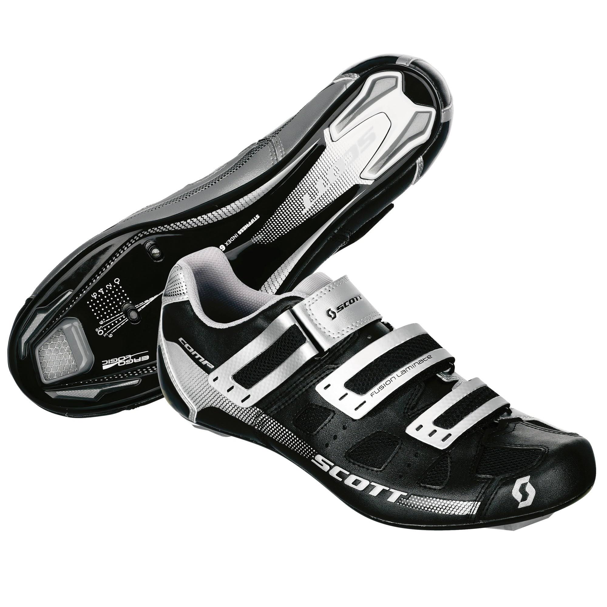 Scott Men’s Road Comp Cycling Shoe Black & Silver / 41