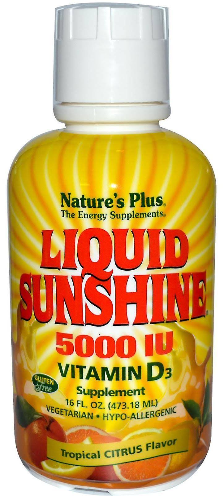 Nature's Plus Liquid Sunshine 5000IU Vitamin D3 Supplement - Tropical Citrus, 473ml
