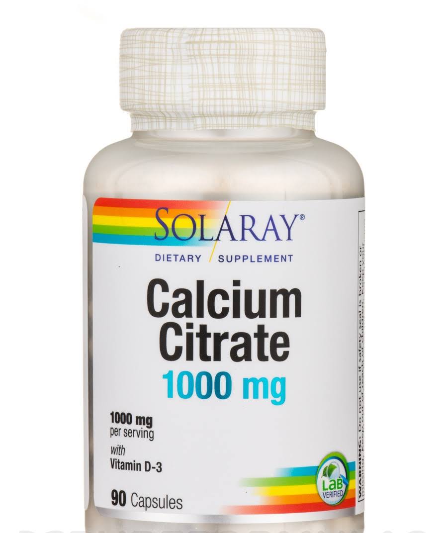 Calcium citrate 90 Capsules - Solaray