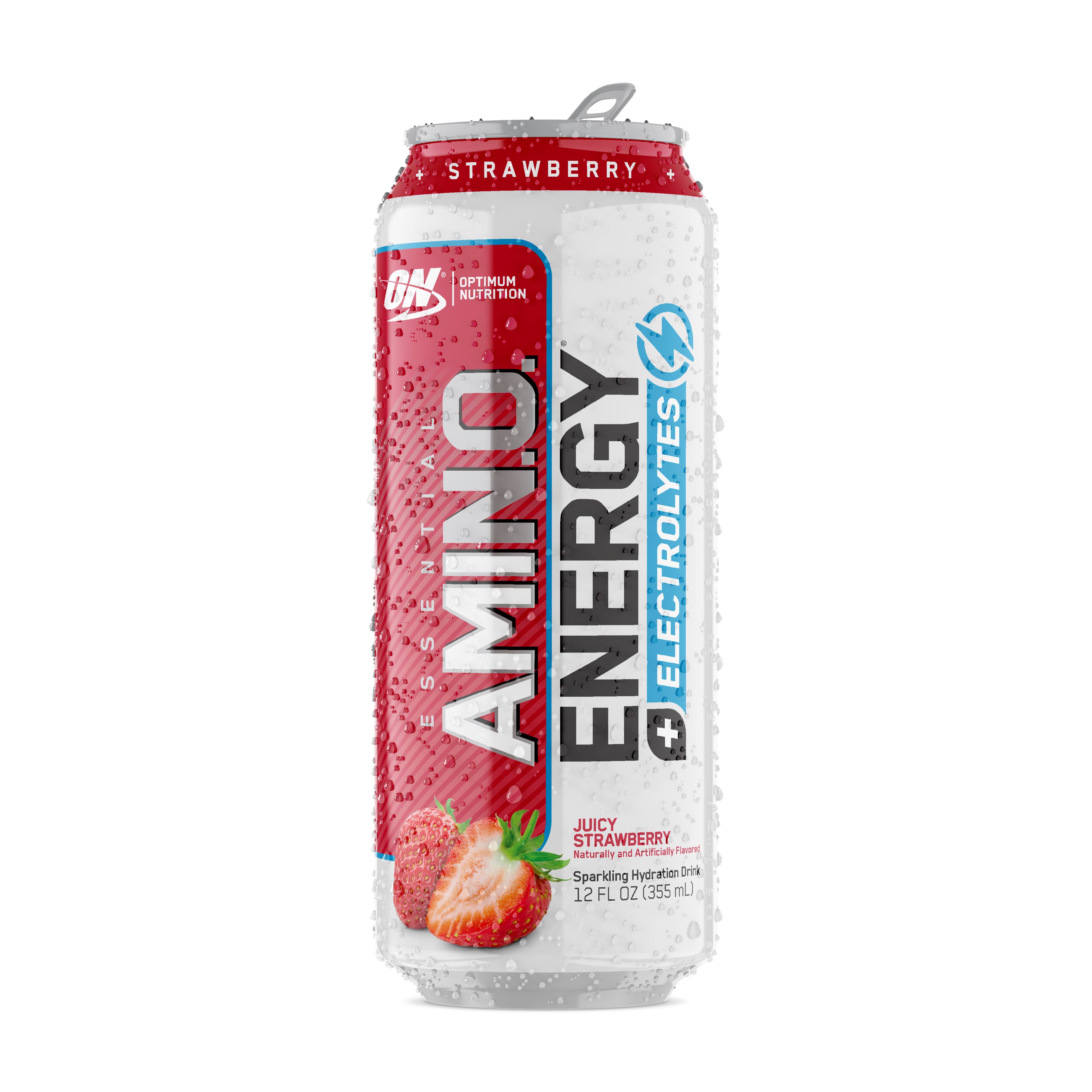 Optimum Nutrition Essential Amino Energy + Electrolytes (Sparkling) RTD ( Juicy Strawberry ) - 355ml