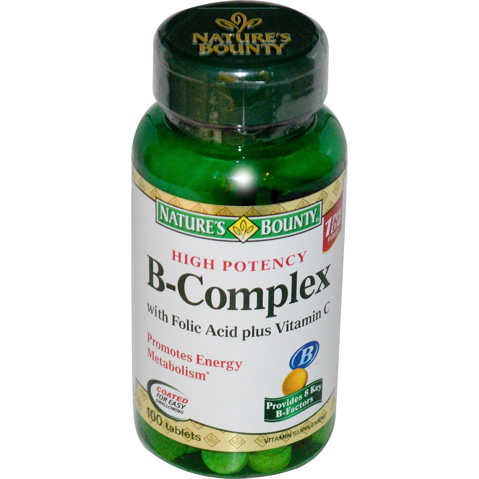 Nature's Bounty Time Released B Complex Dietary Supplement Tablets - 125 Pack
