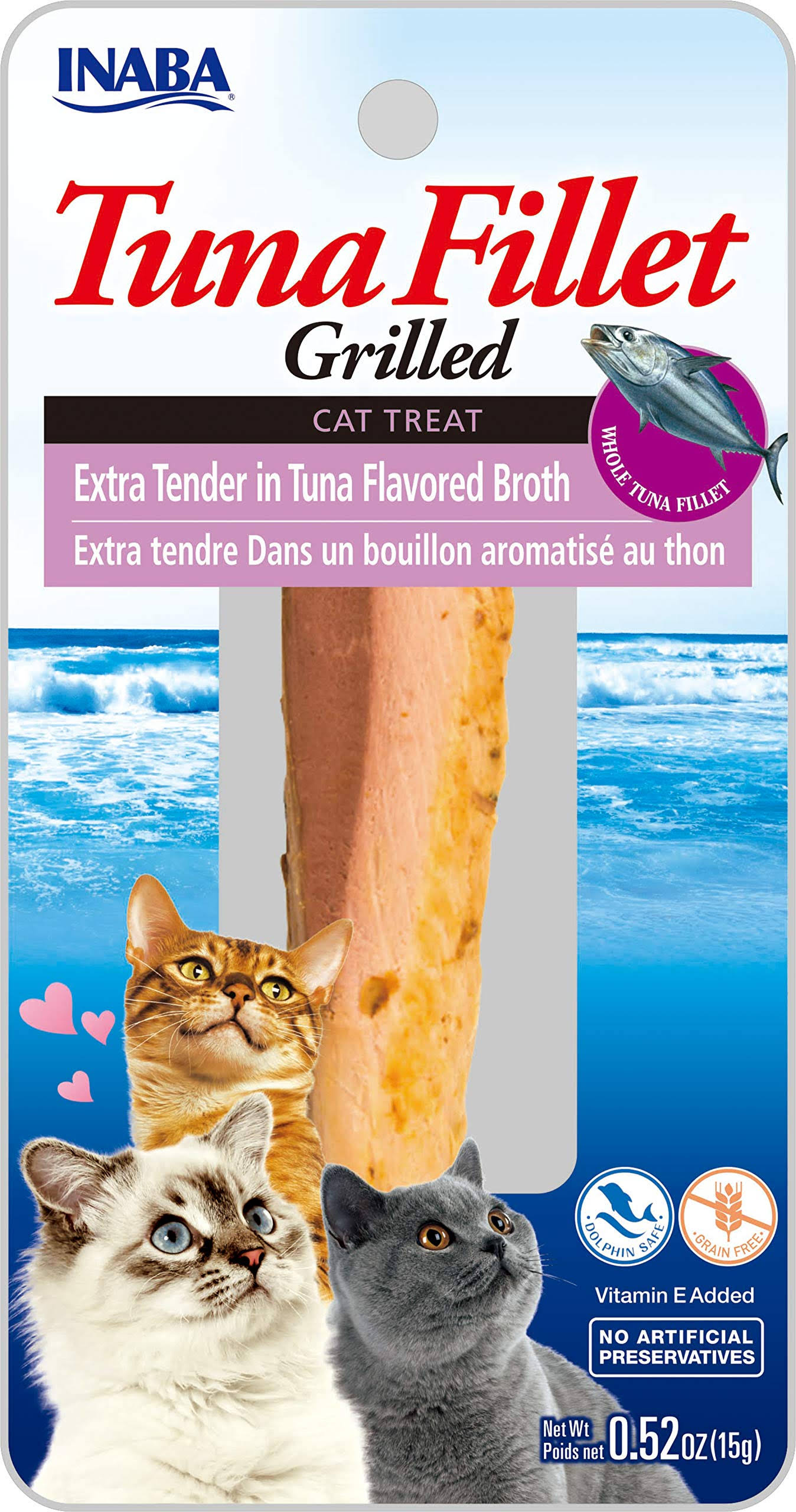 Inaba Tuna Fillet Grilled Cat Treat Extra Tender in Tuna Flavored Broth