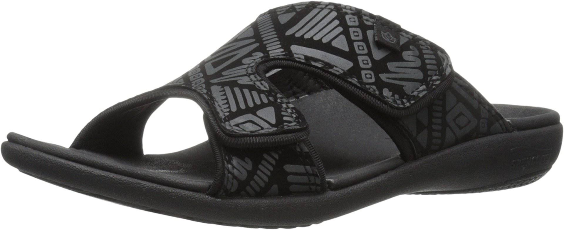 Spenco Women's Kholo Tribal Slide Sandals - Black, USW10