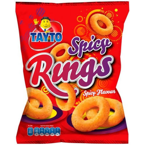 Tayto Spicy Rings Crisp Snack - Spicy Flavour, 45g