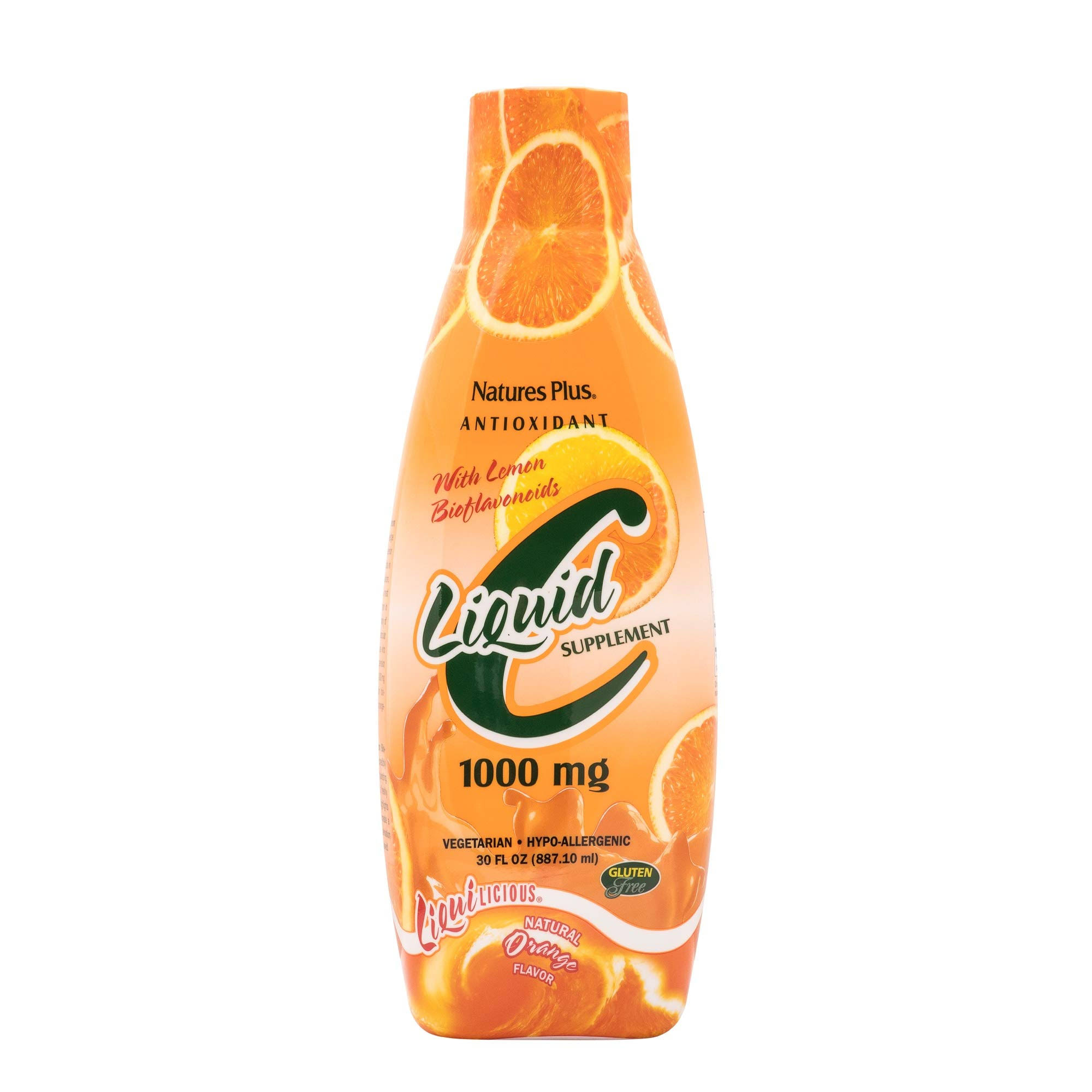 Nature's Plus Vitamin C Liquid Supplement - Orange, 887.1ml