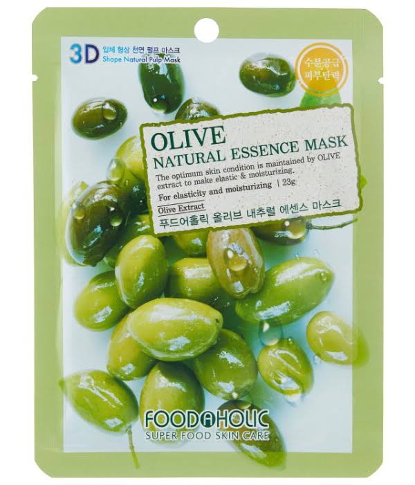 Foodaholic 3D Natural Essence Mask Pack - Olive, 10ct