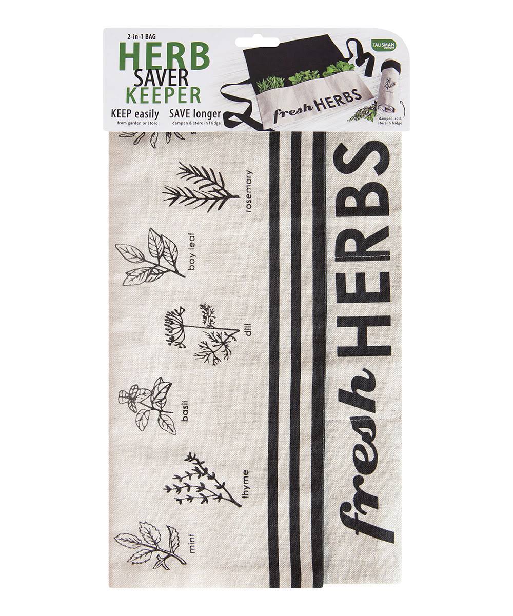 Talisman Designs Tan & Black 'Fresh Herbs' Herb Saver/Keeper One-size