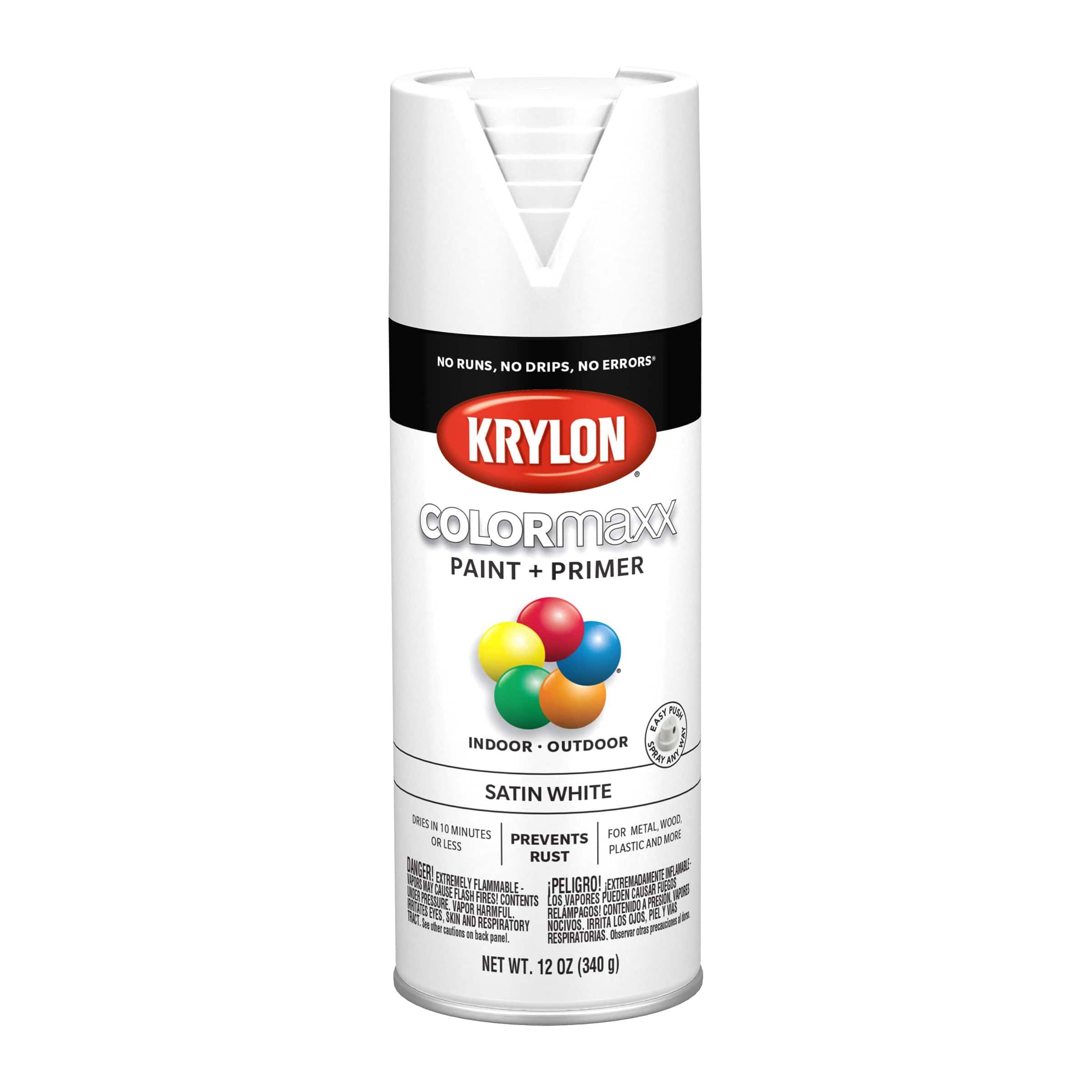 Krylon COLORmaxx 12 oz. Satin Spray Paint, White