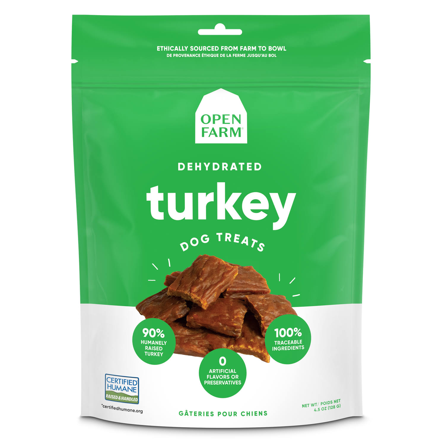Open Farm Dehydrated Turkey Dog Treats