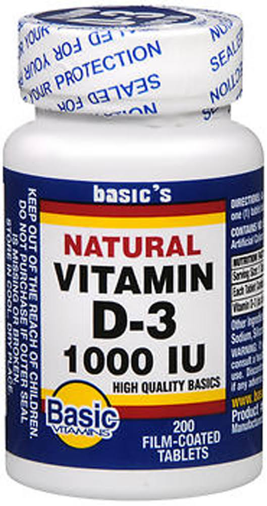 Basic Vitamin D-3 Dietary Supplement - 1000IU, 200ct