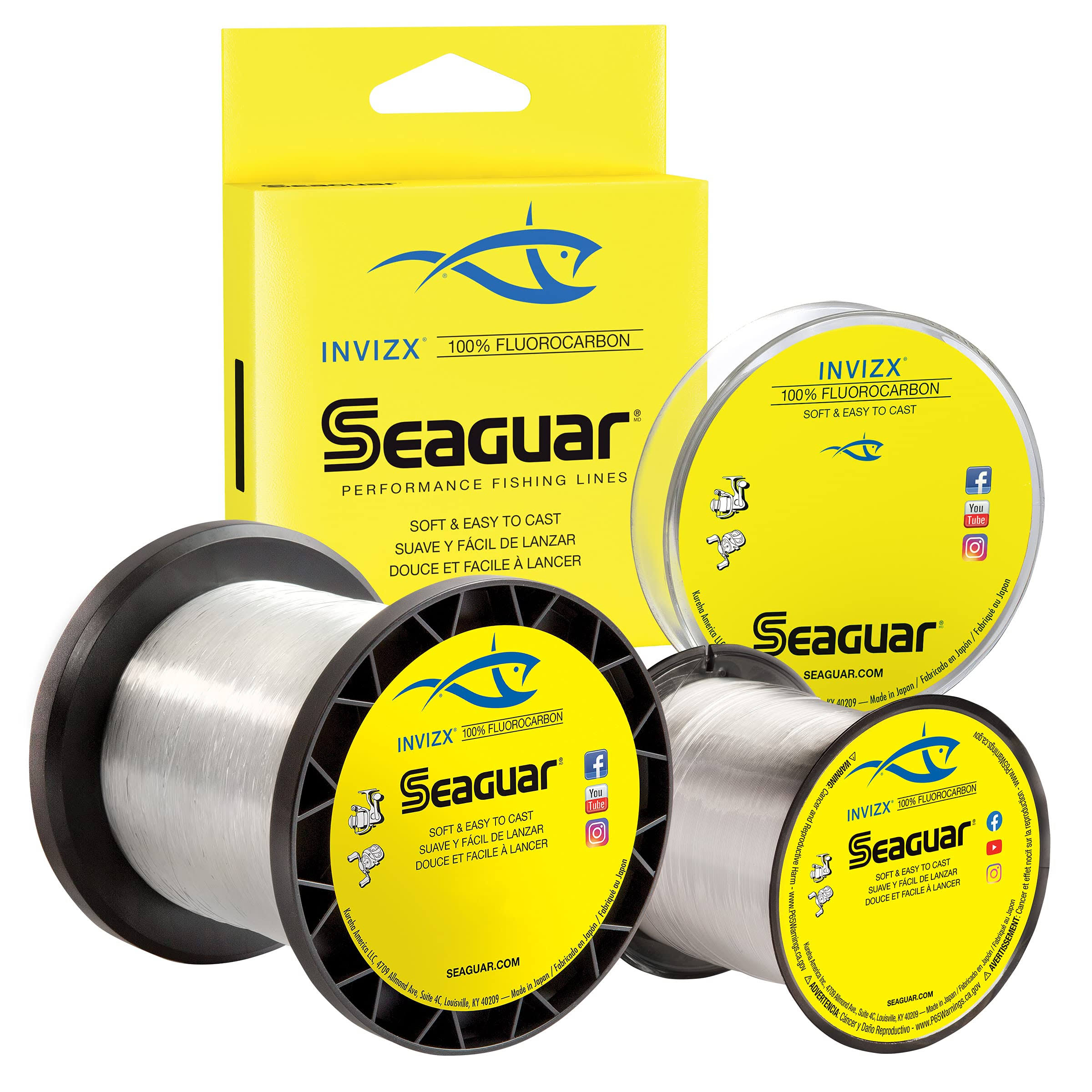 Seaguar Invizx 100% Fluorocarbon Fishing Line Freshwater Mainline