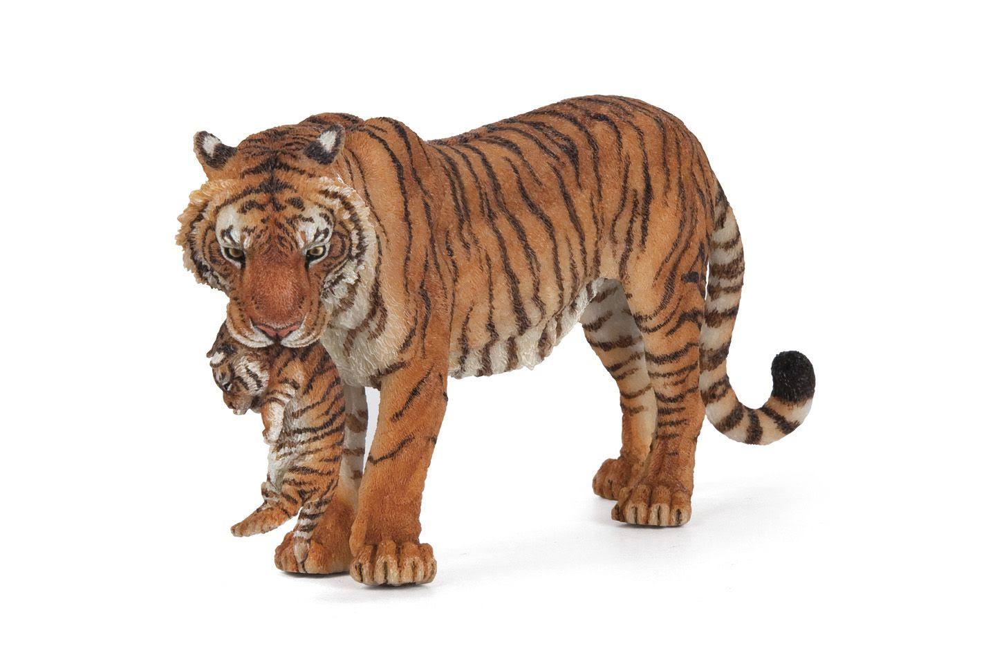 Papo Wild Animal Kingdom Figure Playset - Tigress with Cub