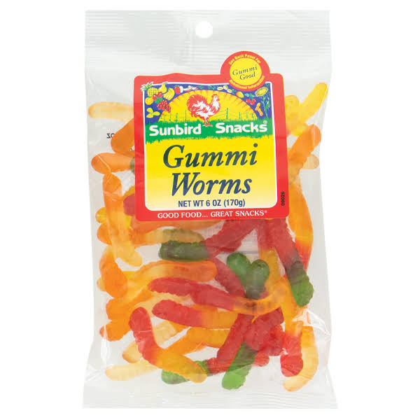 Sunbird Snacks - Gummi Worms - 12ct Box