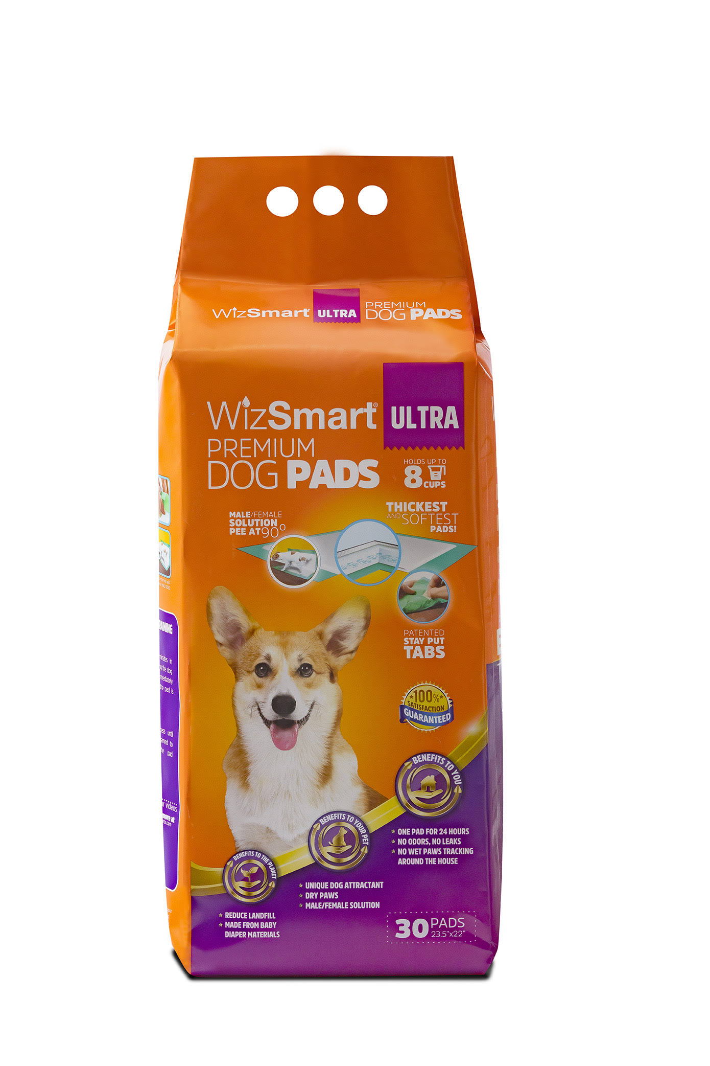 WizSmart Ultra All Day Dry Premium Dog Pads - 30 Count