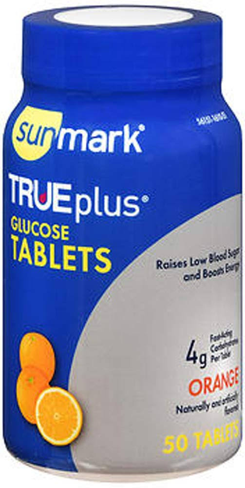 Sunmark True Plus Glucose Tablets - Orange, 50ct
