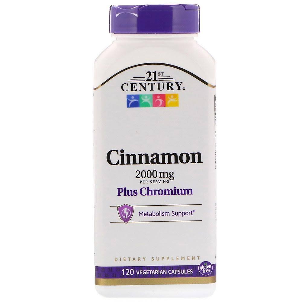 21st Century Cinnamon Plus Chromium Vegetarian Vitamin Capsules - 120ct