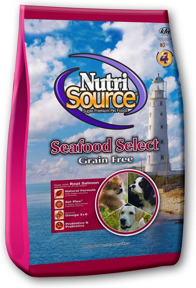 NutriSource Grain Free Seafood Select with Salmon Dry Dog Food, 30-lb