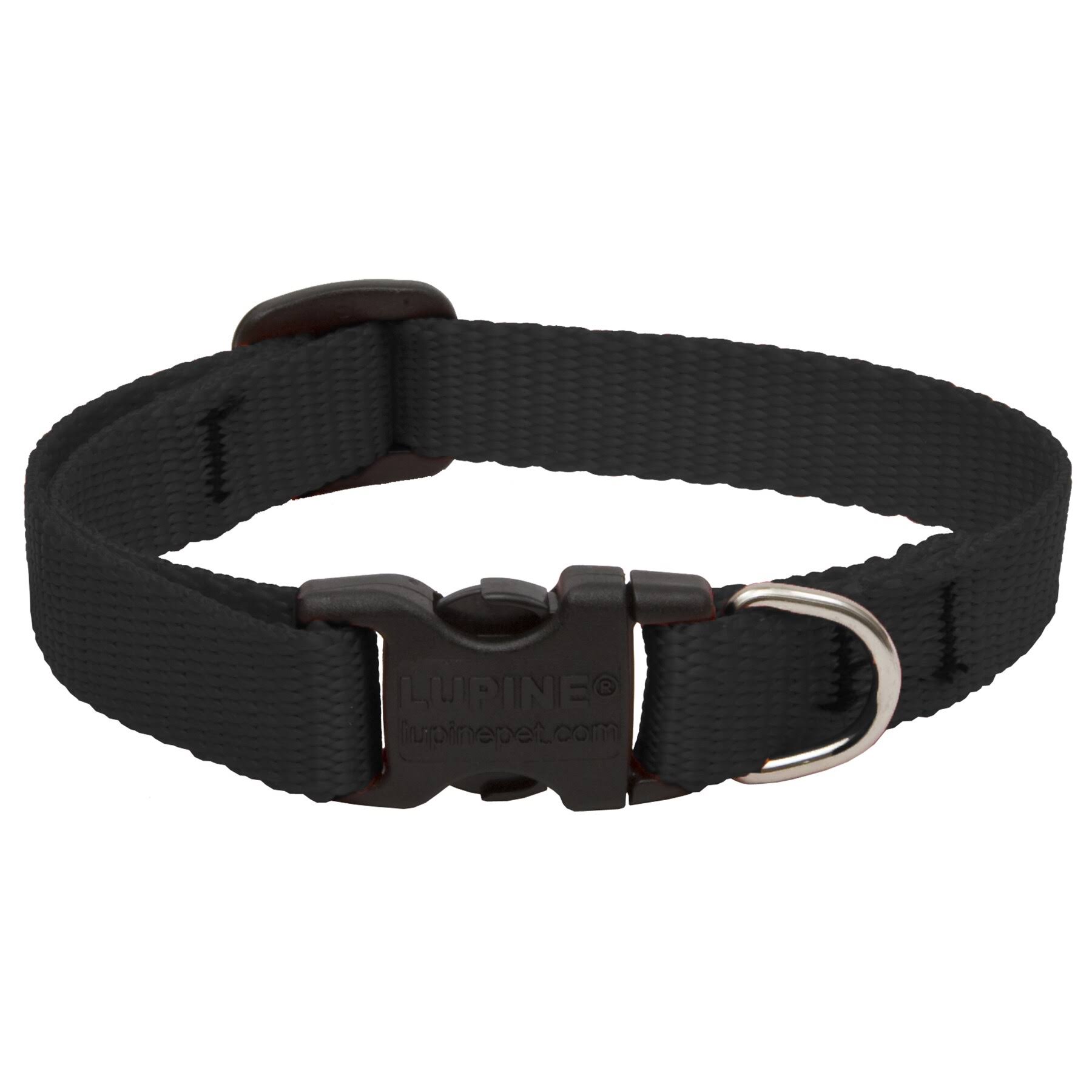 Lupine Adjustable Dog Collar - Black