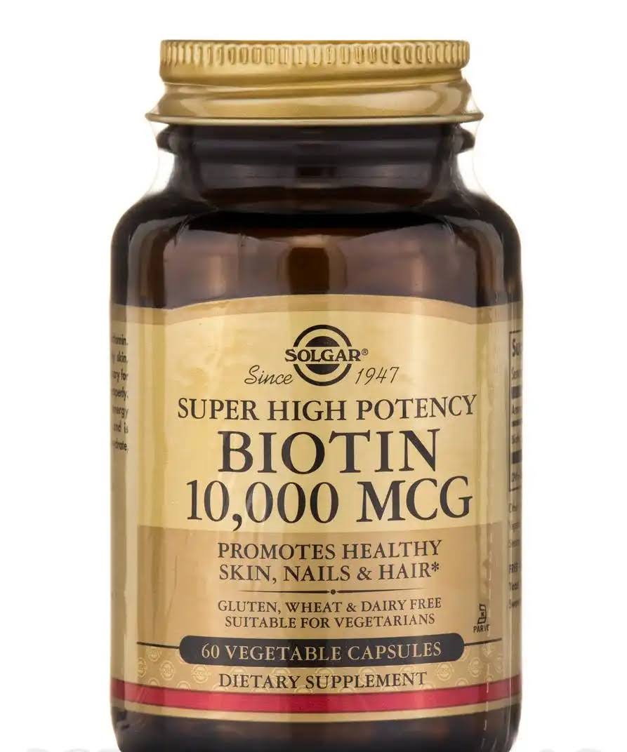 Solgar Biotin 10,000 MCG - 60 Vegetable Capsules