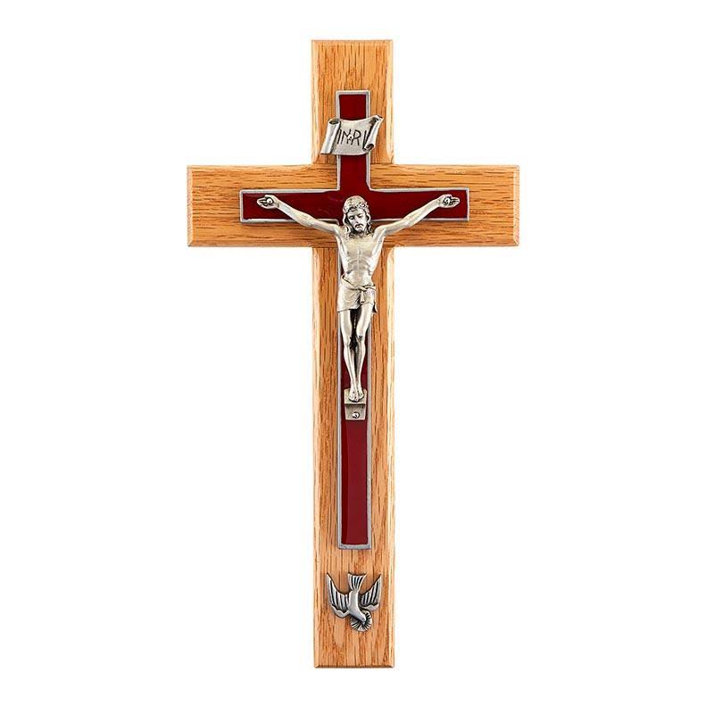 Jeweled Cross Jc-7072-e Confirmation Crucifix - Red
