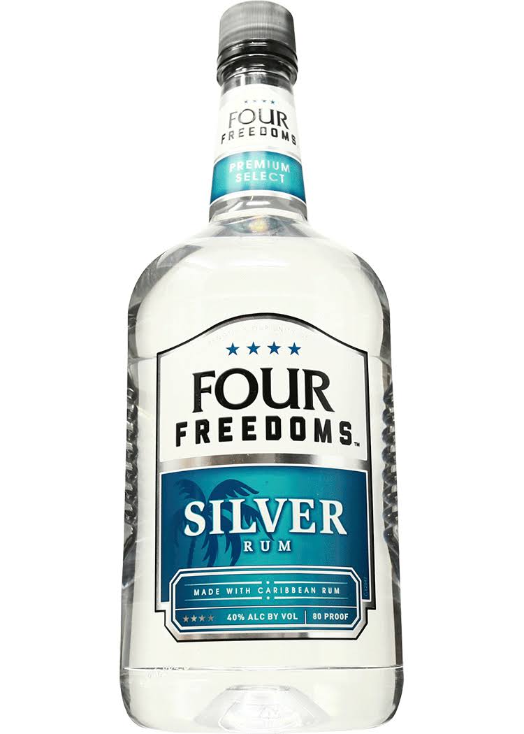 Four Freedoms Silver Rum Plastic - 1.75 L