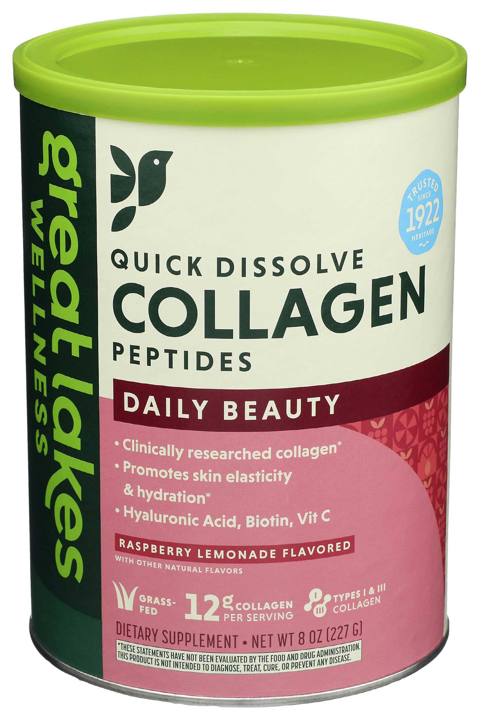 Great Lakes Wellness - Collagen Peptides Daily Beauty, Raspberry