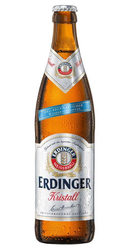 Erdinger Weissbrau Kristall Case of 12 German Craft Beer ABV 5 3 500ml