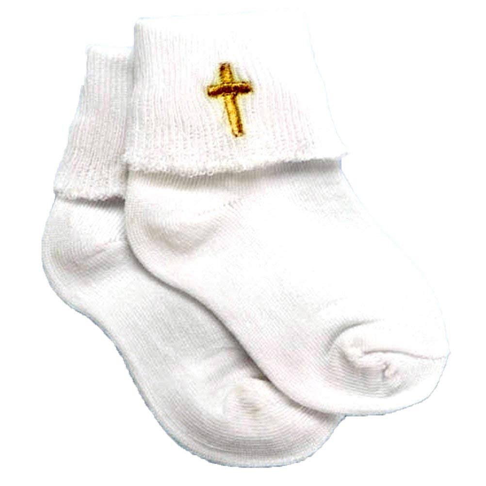 Baptism Socks with Cross