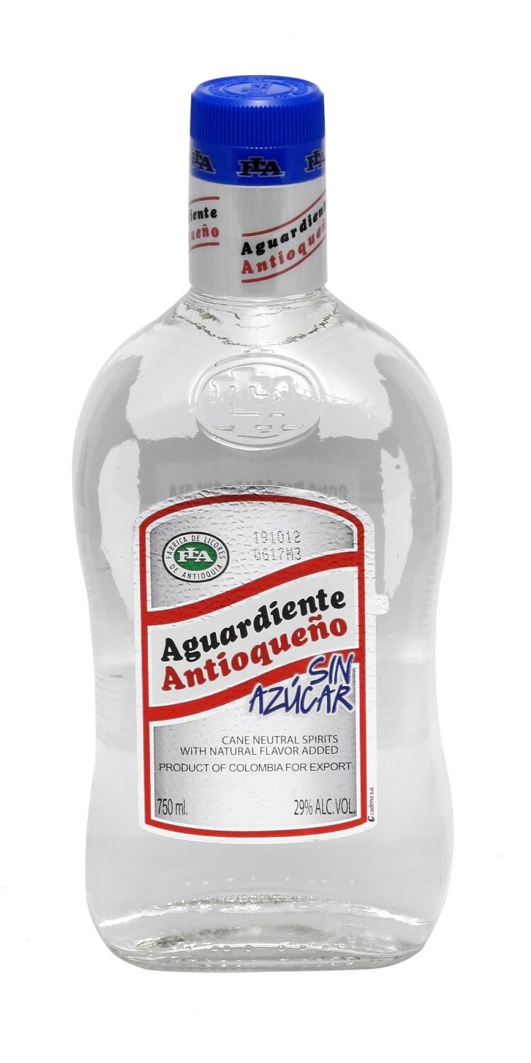 Antioqueno Aguardiente Sin Azucar Liquor - 750ml