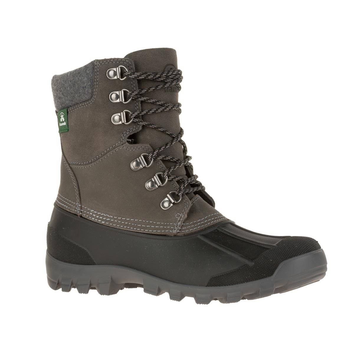 Kamik Hudson5 Thinsulate Waterproof Winter Boots for Men, UK 11, Charcoal