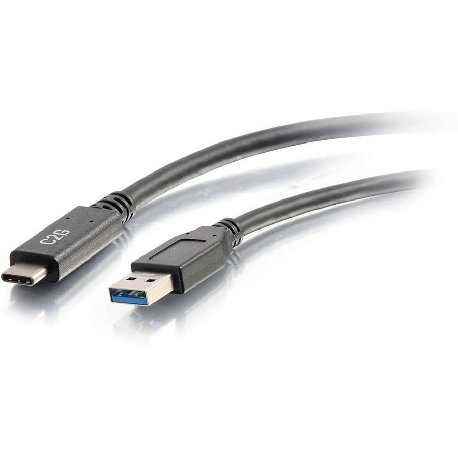 C2G 28833 10ft USB 3.0 USB-C to USB-A Cable M/M - Black