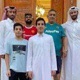 Shocked England fans spend a day in Qatari's mega mansion after he struck up a conversation with the group when he ...