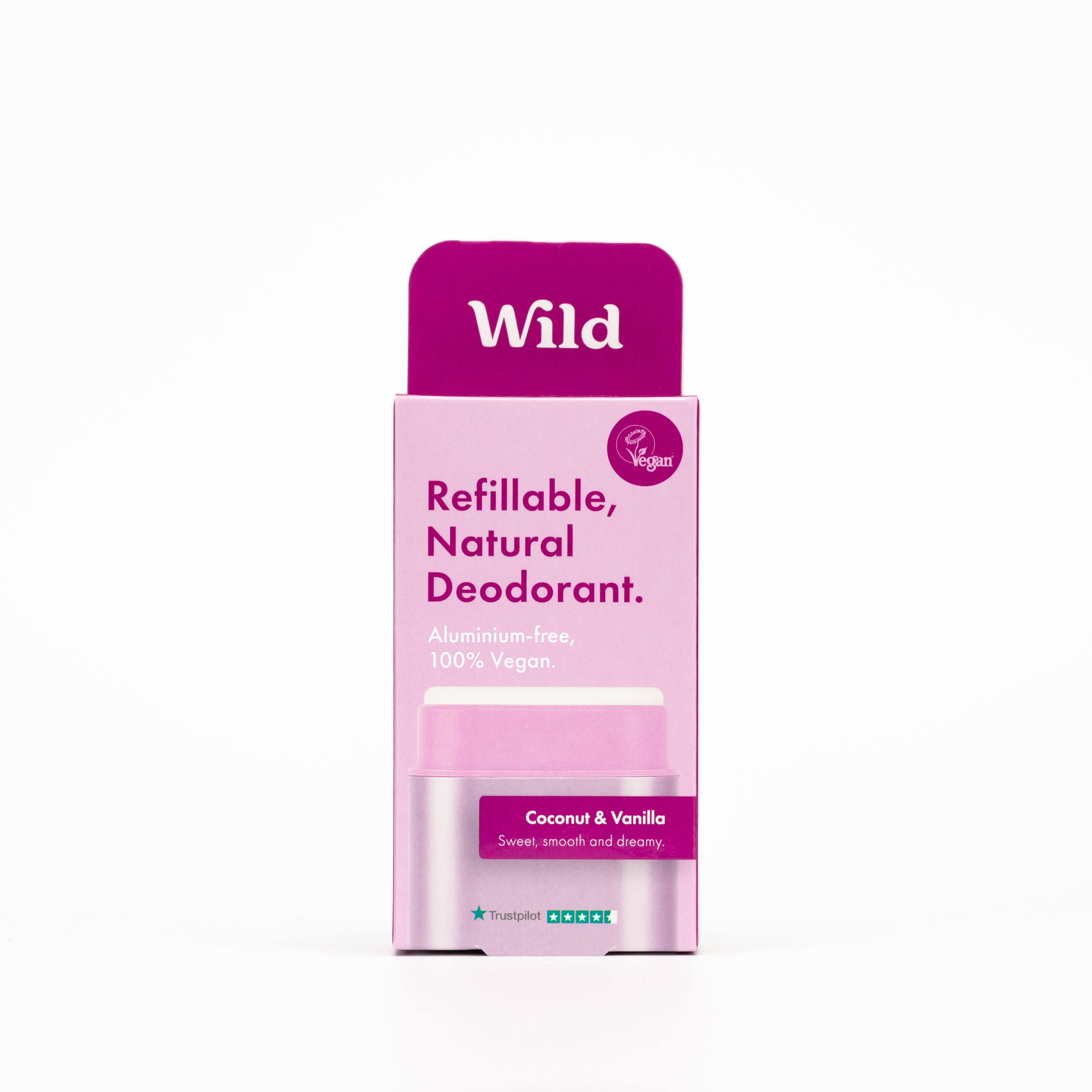 Wild - Natural Deodorant Starter Pack - Purple - Coconut Dreams 43g