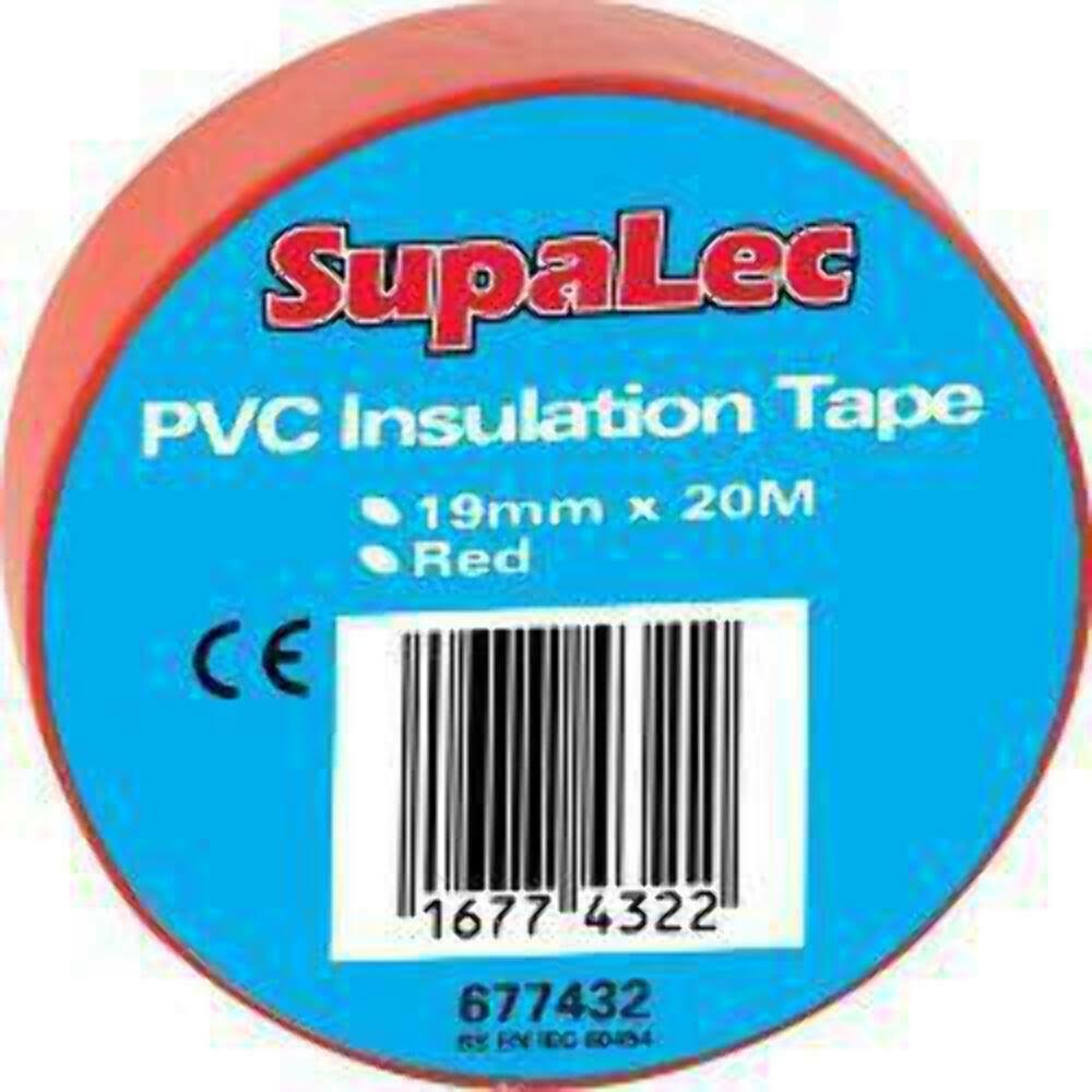 SupaLec - PVC Insulation Tapes Pack 10 Red 20 Metre