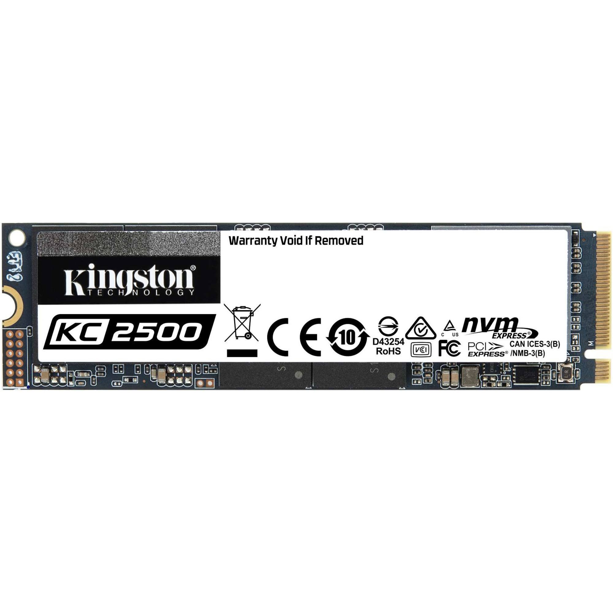 Kingston KC2500 250 GB Solid State Drive - M.2 2280 Internal - PCI Express NVMe