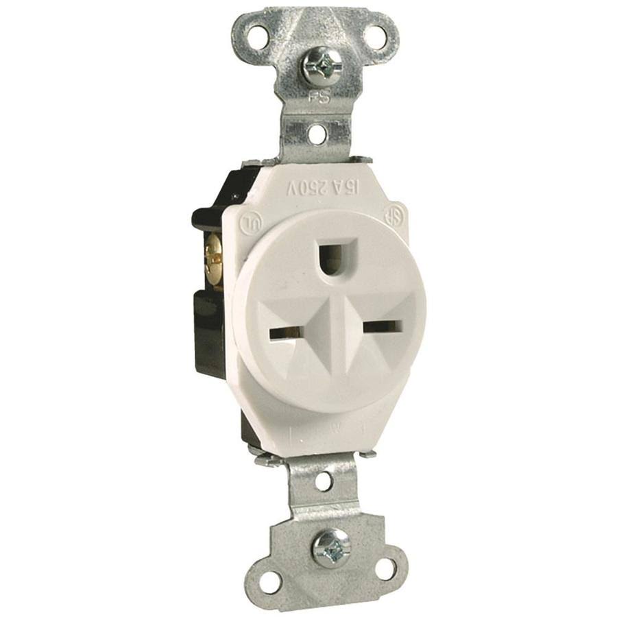 Legrand Pass and Seymour 5651WCC8 Heavy Duty Single Outlet - 15A, White