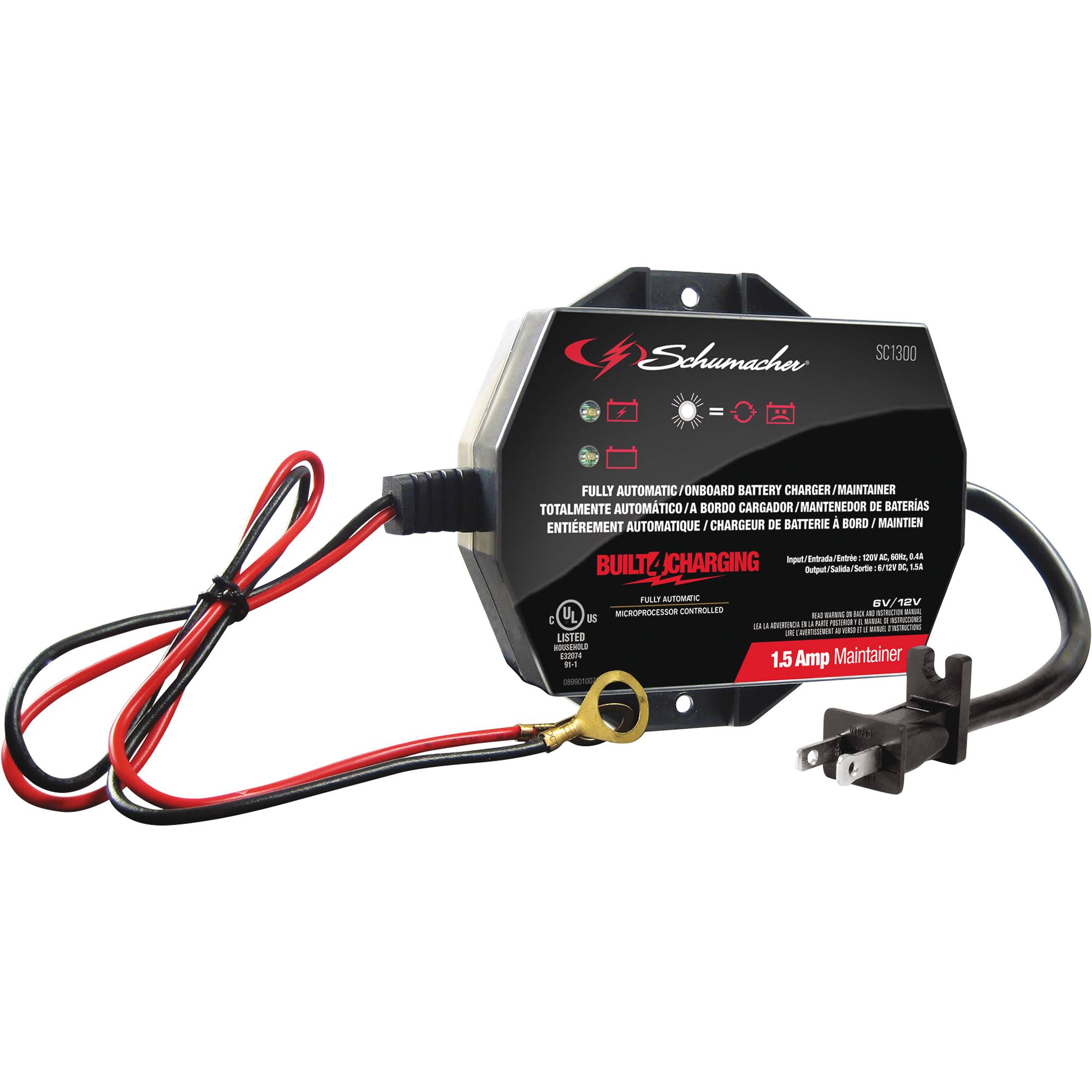 Schumacher Electric SC1300 1.5A 6V/12V Fully Automatic Battery Maintainer