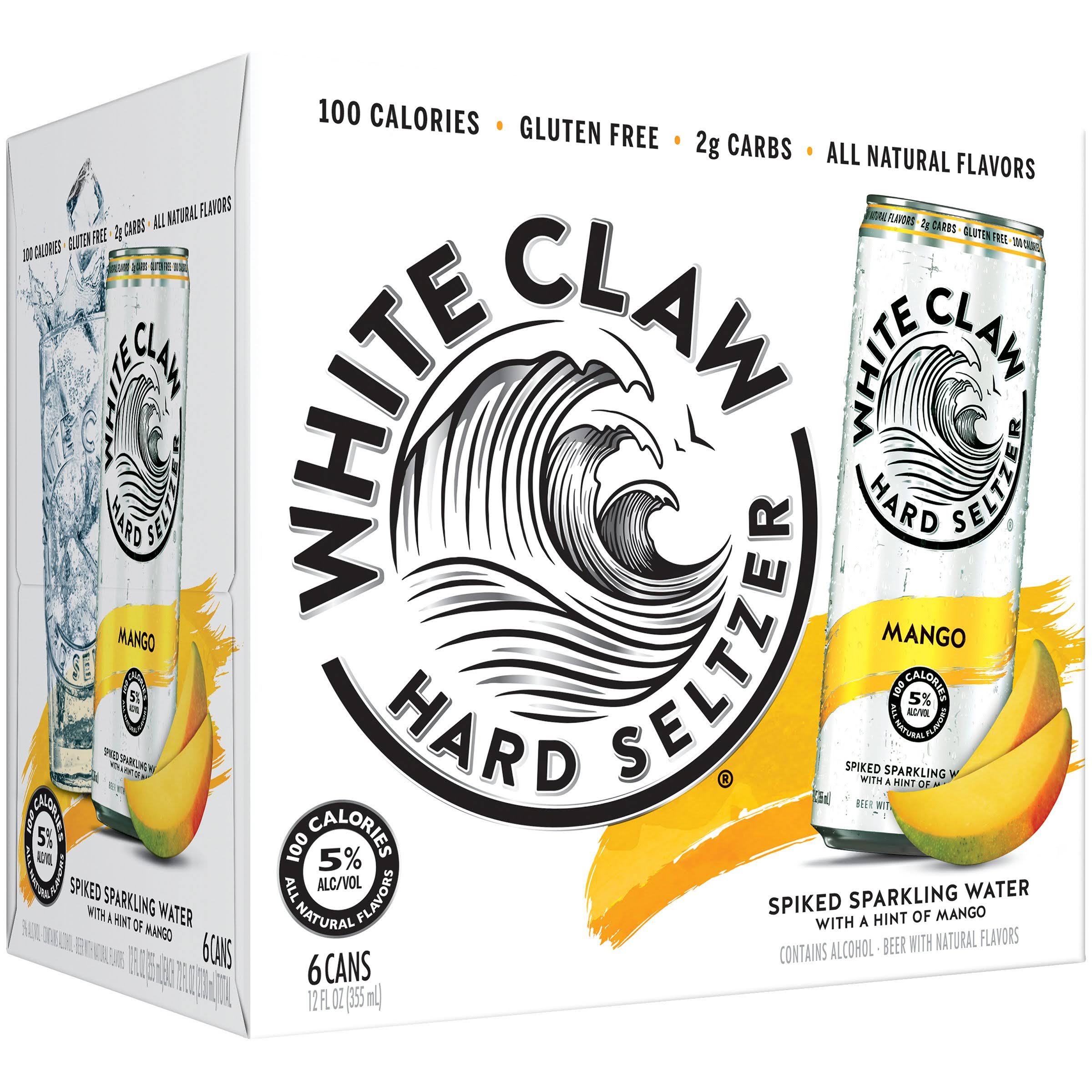 White Claw Hard Seltzer Mango 6 x 355 mL can