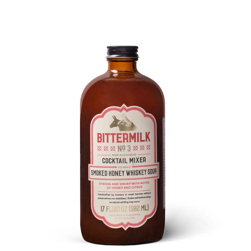 Bittermilk Number 3 Smoked Honey Whiskey Sour Cocktail Mixer