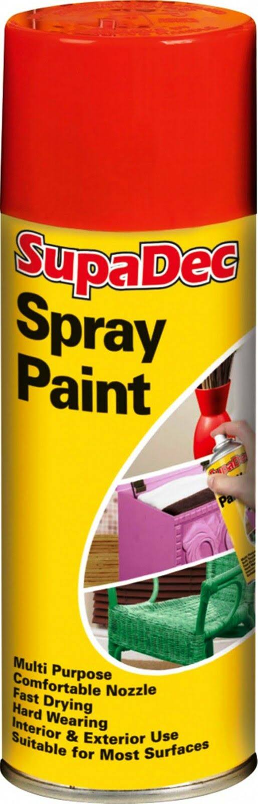 SupaDec Spray Paint - 400ml, Bright Red